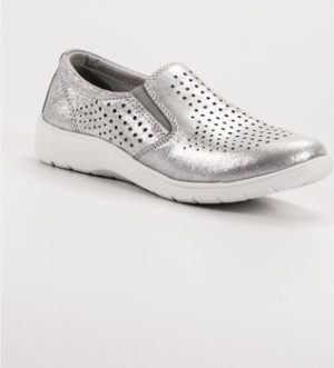 Kylie Street boty Módní polobotky dámské šedo-stříbrné bez podpatku ruznobarevne