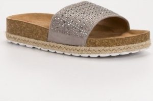 Seastar pantofle Exkluzívní nazouváky šedo-stříbrné dámské bez podpatku ruznobarevne