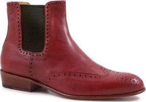 Leonardo Shoes Kotníkové boty PINA 044 ROSSO Červená