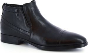 Leonardo Shoes Kotníkové boty 41616-I F. 416 GOMMA NEUT N FOD. MERINOS Černá