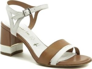 Tamaris Sandály 1-28033-24 bílo hnědé dámské sandály Bílá