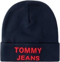čepice Tommy Jeans Tjm Logo Beanie AM0AM05205 Tmavomodrá