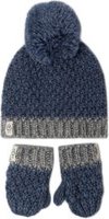 čepice a rukavice Ugg K Infant Knit Hat And Mitt Set 18802 Modrá