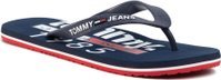 Žabky Tommy Jeans Beach Sandal Print EM0EM00430 Tmavomodrá