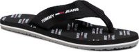 Žabky Tommy Jeans Tommy Jeans Print Beach Sandal EM0EM00451 Černá