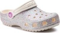 Nazouváky Crocs Classic Glitter Clog K 205441 Stříbrná