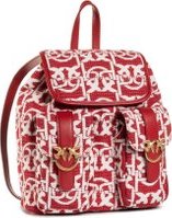 Batoh Pinko Love Mini Backpack Monogram AI 20-21 PLTT 1P21WB Y6NQ Červená