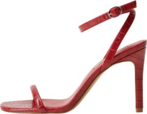 MANGO Páskové sandály 'Lali' červená