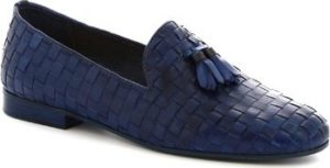 Leonardo Shoes Baleríny K105 INTRECCIO Modrá