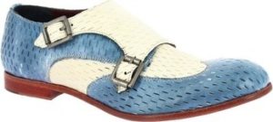 Leonardo Shoes Mokasíny 32903/3 PAPUA CART. ZUCCHERO LINO Modrá