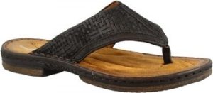 Leonardo Shoes Žabky 434012 NERO LEGNO Černá