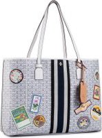 Kabelka Tory Burch Gemini Link Canvas Patches Tote 71922 Šedá
