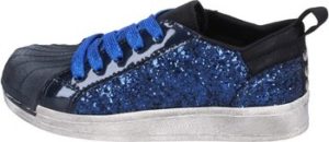 Holalà Tenisky Dětské sneakers blu glitter vernice BT330 Modrá