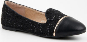 Top Shoes Baleríny Luxusní černé krajkové lordsy ruznobarevne