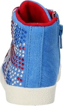 Lulu Tenisky Dětské sneakers blu tela strass AG663 Modrá