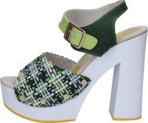 Suky Brand Sandály sandali verde tessuto vernice AC489 Zelená