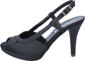 Calpierre Sandály sandali nero raso BZ736 Černá
