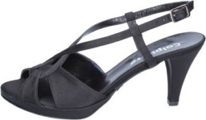 Calpierre Sandály sandali nero raso BZ739 Černá