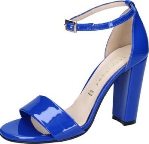 Olga Rubini Sandály sandali blu vernice BY298 Modrá