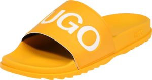 HUGO Pantofle 'Match' zlatě žlutá / bílá