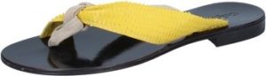Calpierre Sandály sandali beige camoscio giallo pelle BZ869 Béžová