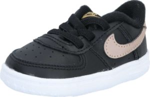 Nike Sportswear Tenisky 'Force 1 Crib' zlatá / černá / pudrová